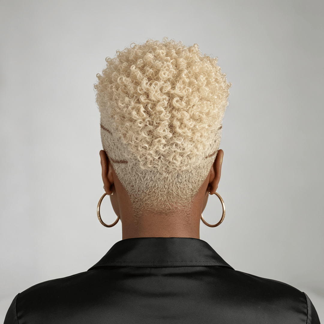 Partial Lace Topper Afro Curl  (NOT A WIG) For Black Women
