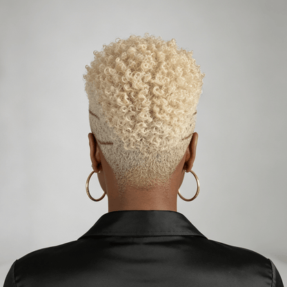 Partial Lace Topper Afro Curl  (NOT A WIG) For Black Women