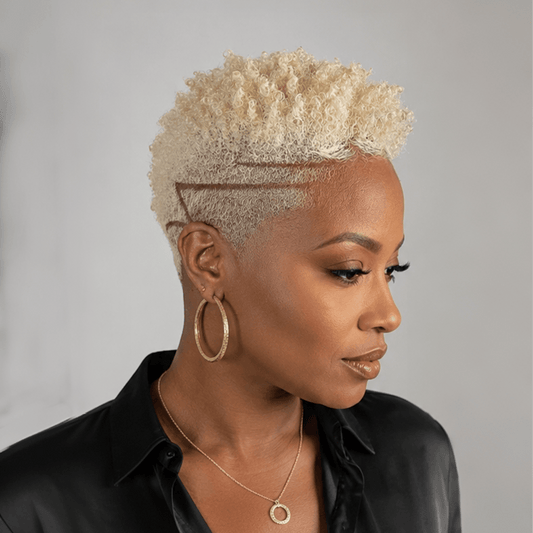 Partial Lace Topper Afro Curl  (NOT A WIG) For Black Women