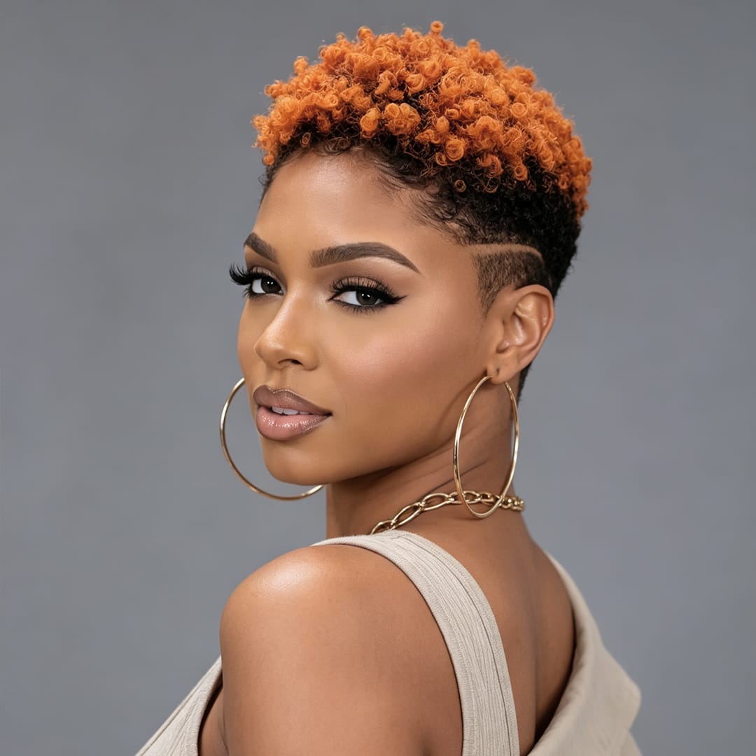 Partial Lace Topper Afro Curl  (NOT A WIG) For Black Women