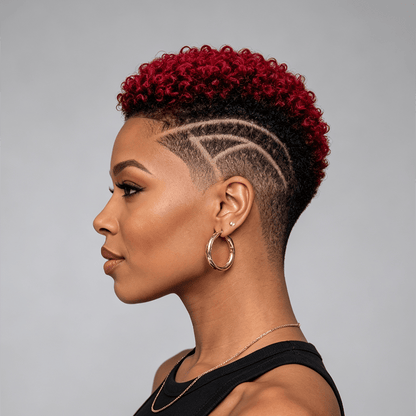 Partial Lace Topper Afro Curl  (NOT A WIG) For Black Women