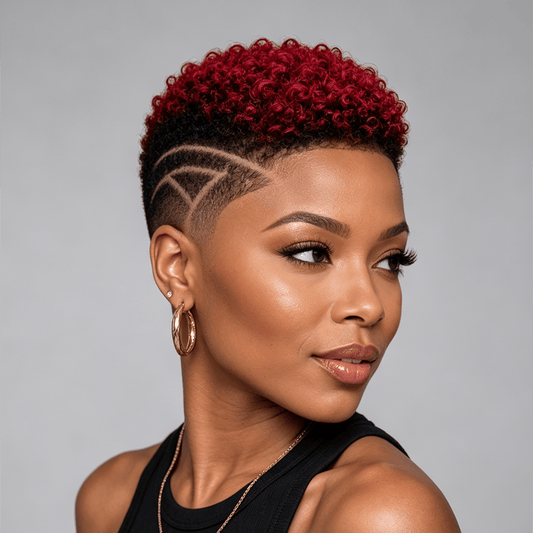 Partial Lace Topper Afro Curl  (NOT A WIG) For Black Women
