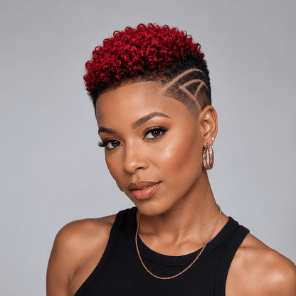 Partial Lace Topper Afro Curl  (NOT A WIG) For Black Women