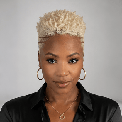 Partial Lace Topper Afro Curl  (NOT A WIG) For Black Women
