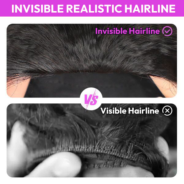 Water Wave Half Wig with Crochet Hair Bundles Invisi Hairline Wear & Go Glueless Human Hair Wig for Beginners