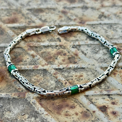 Gemstone Byzantine 5MM Chain Bracelet