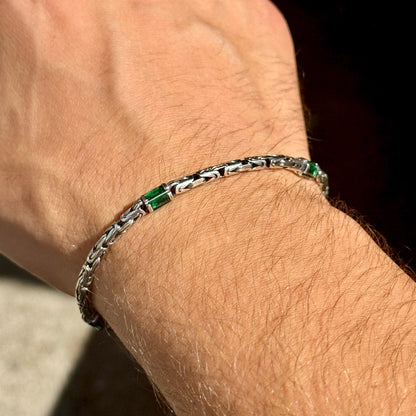 Gemstone Byzantine 5MM Chain Bracelet