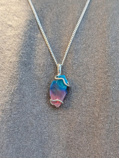 Genuine Opal Pendant Necklace