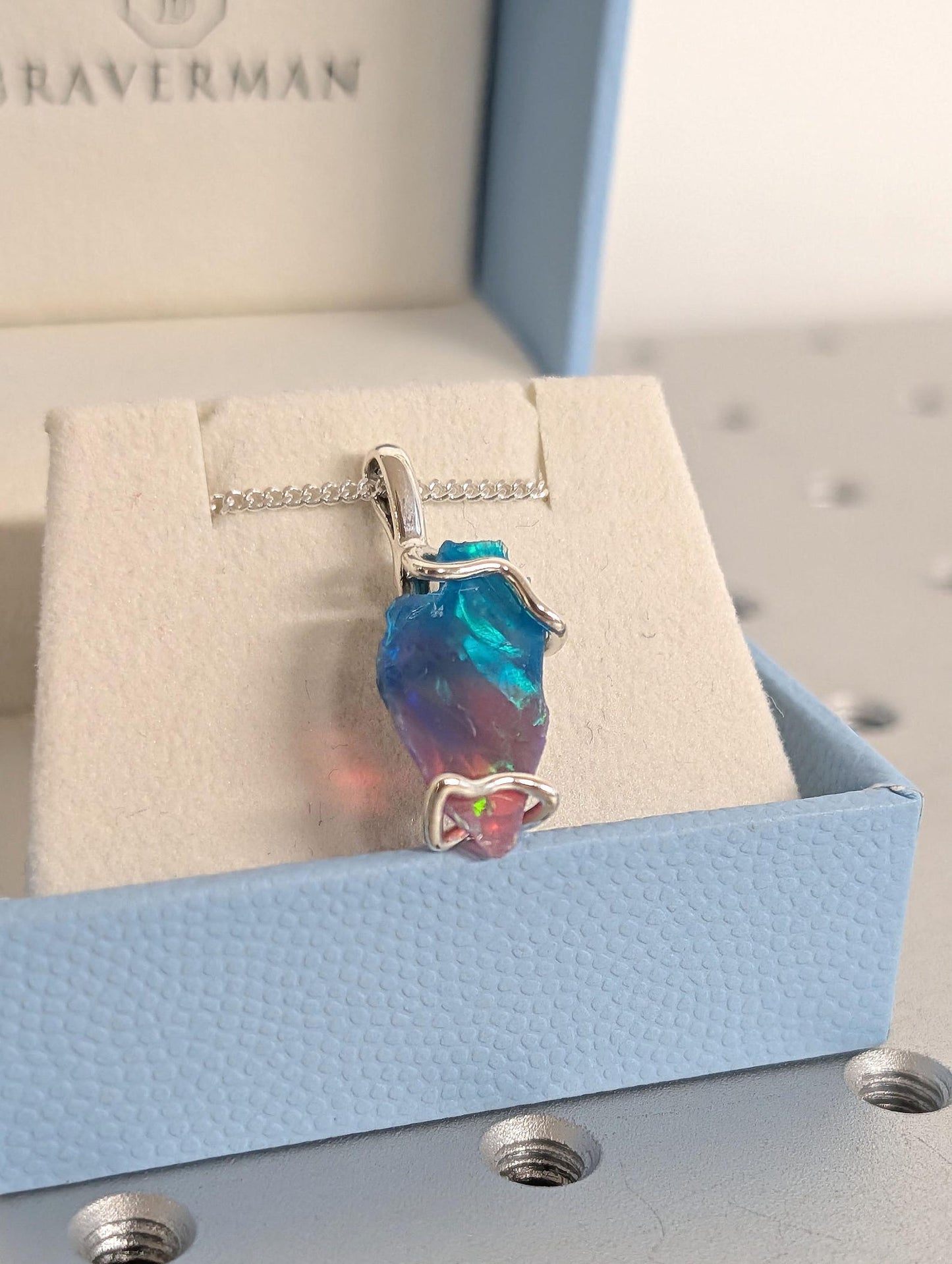 Genuine Opal Pendant Necklace