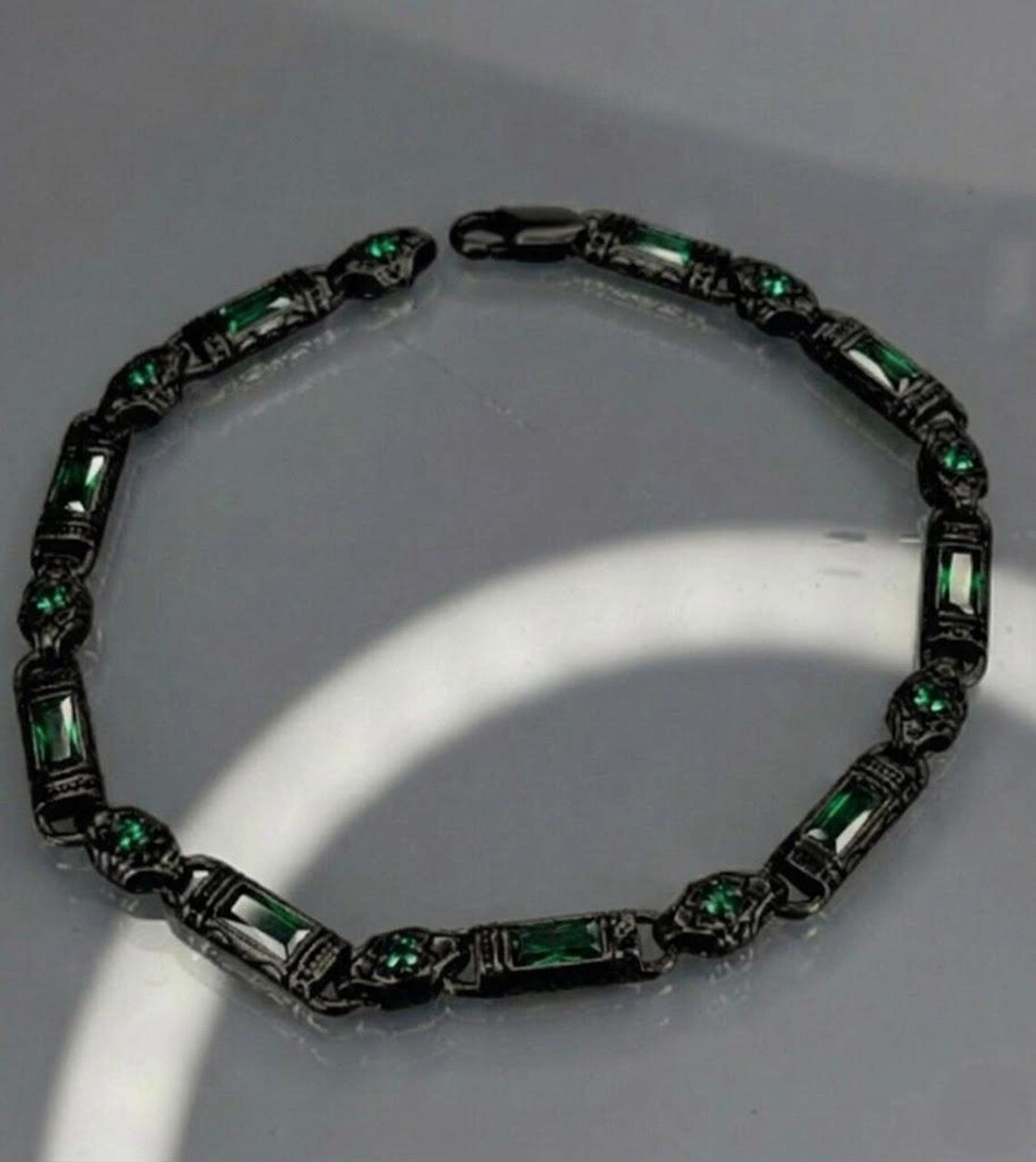 Turkish Handmade Green Gemstone Ottoman Wristband