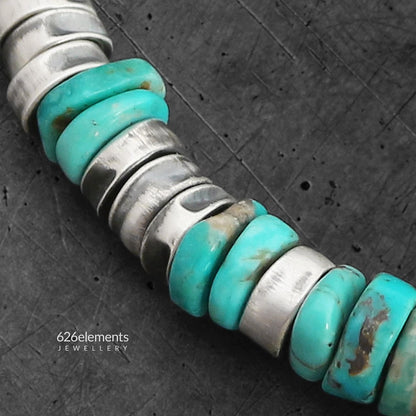 925 silver handmade mens  Turquoise sterling silver bracelet