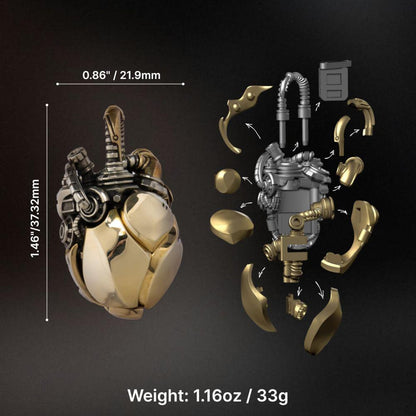 Mechanical Heart Anatomical Necklace