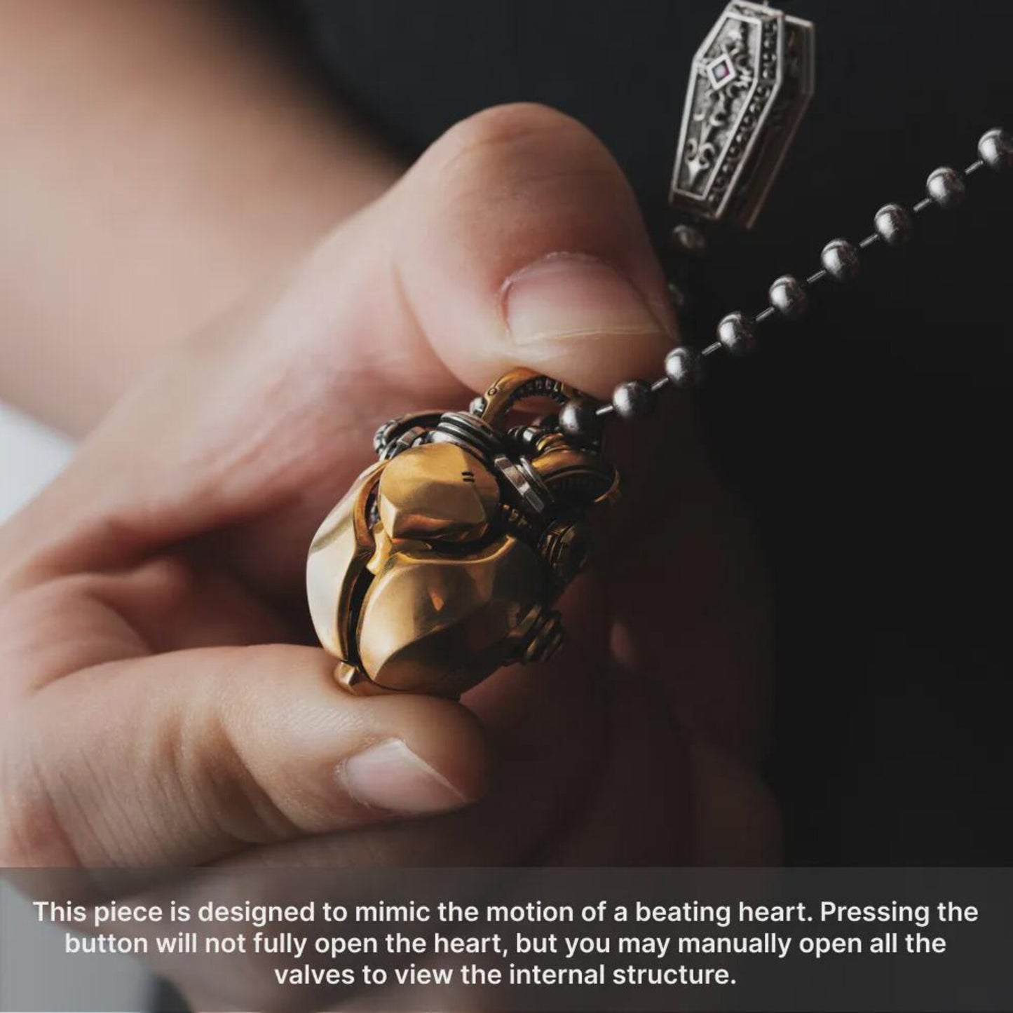 Mechanical Heart Anatomical Necklace