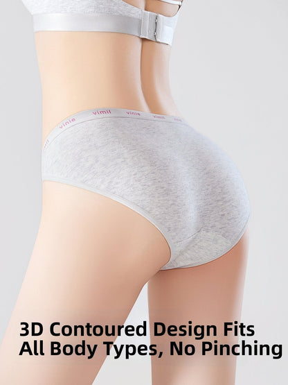 Low-waisted Pure Cotton High-cut 10A Antibacterial Thong Panties