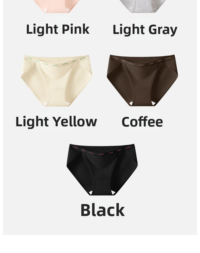 Low-waisted Pure Cotton High-cut 10A Antibacterial Thong Panties