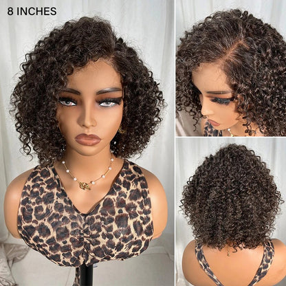 Lynn | Wear & Go Jerry Curly Wig - Dark Brown with Gray Blend 5x5 HD Lace Glueless Human Hair