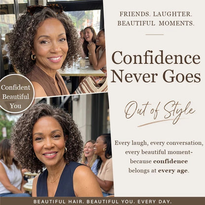 Lynn | Wear & Go Jerry Curly Wig - Dark Brown with Gray Blend 5x5 HD Lace Glueless Human Hair