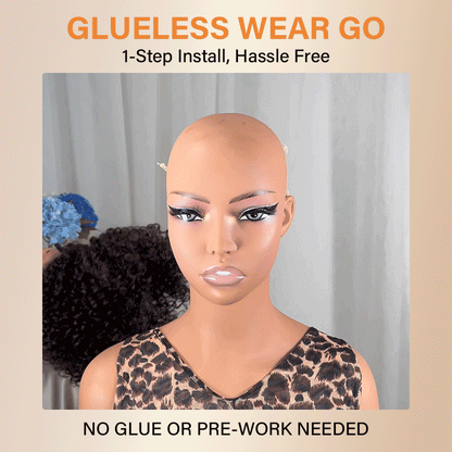 Judy | Dark Brown Mixed Gray Short Curly Wig with Bangs 100% Human Hair Wear and Go Glueless Bob Wig