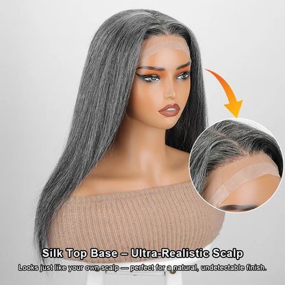 Mila | Glueless Medical Wig For Hair Loss Silk Top Full Lace Straight Human Hair Wigs