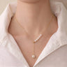 18K Gold Japanese Akoya Pearl Necklace, 3.5mm-7.5mm Genuine White Pearls