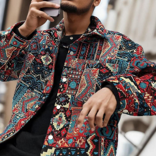 Retro pattern jacket