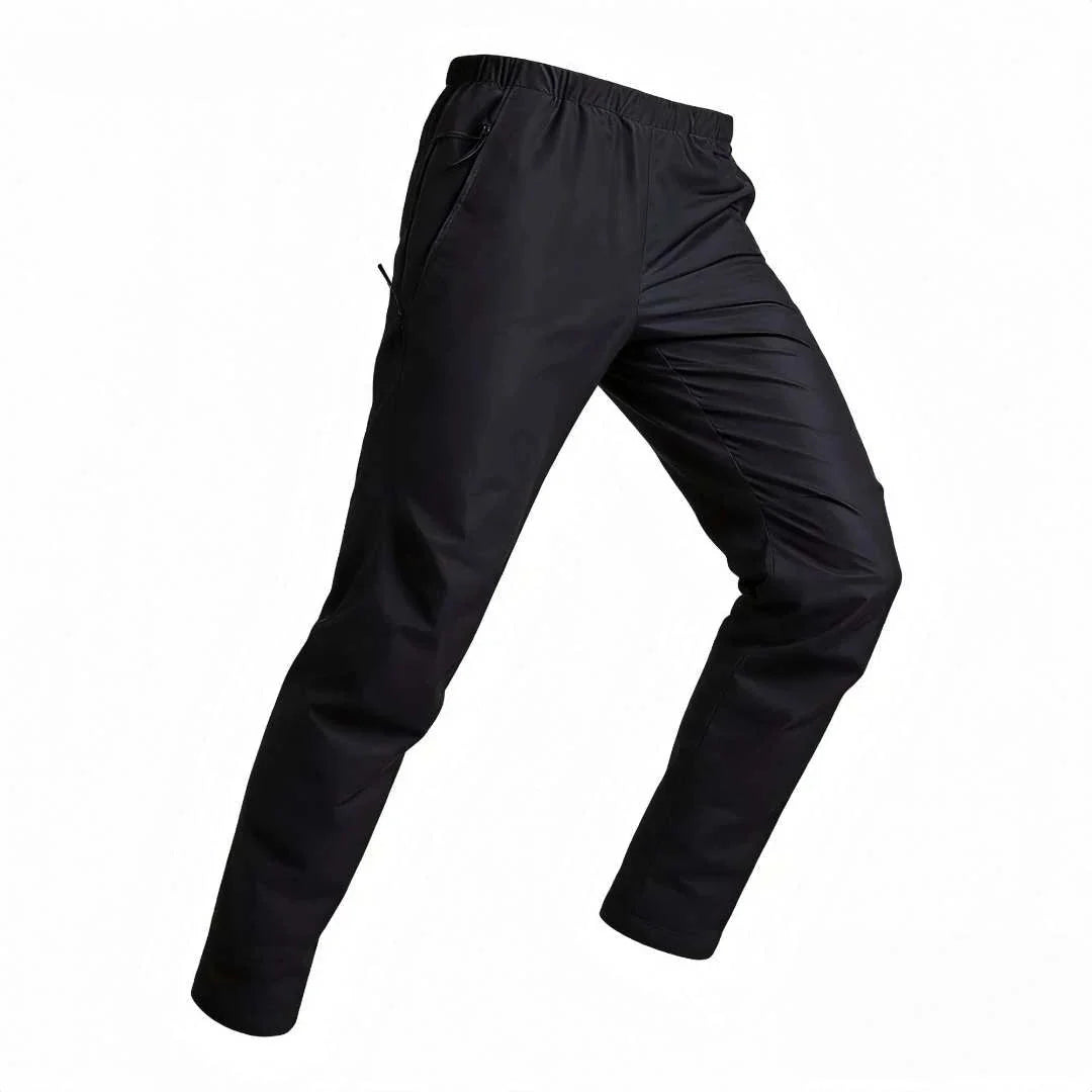 Outdoor rugged soft-shell trousers—straight-leg casual style with articulated tailoring