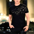 Rhinestone Chinese Dragon T-shirt(100%cotton)