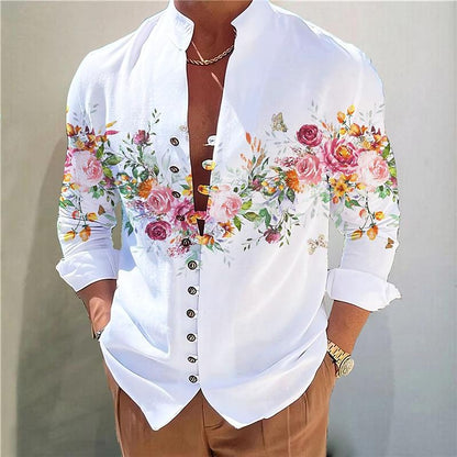Floral print casual shirt