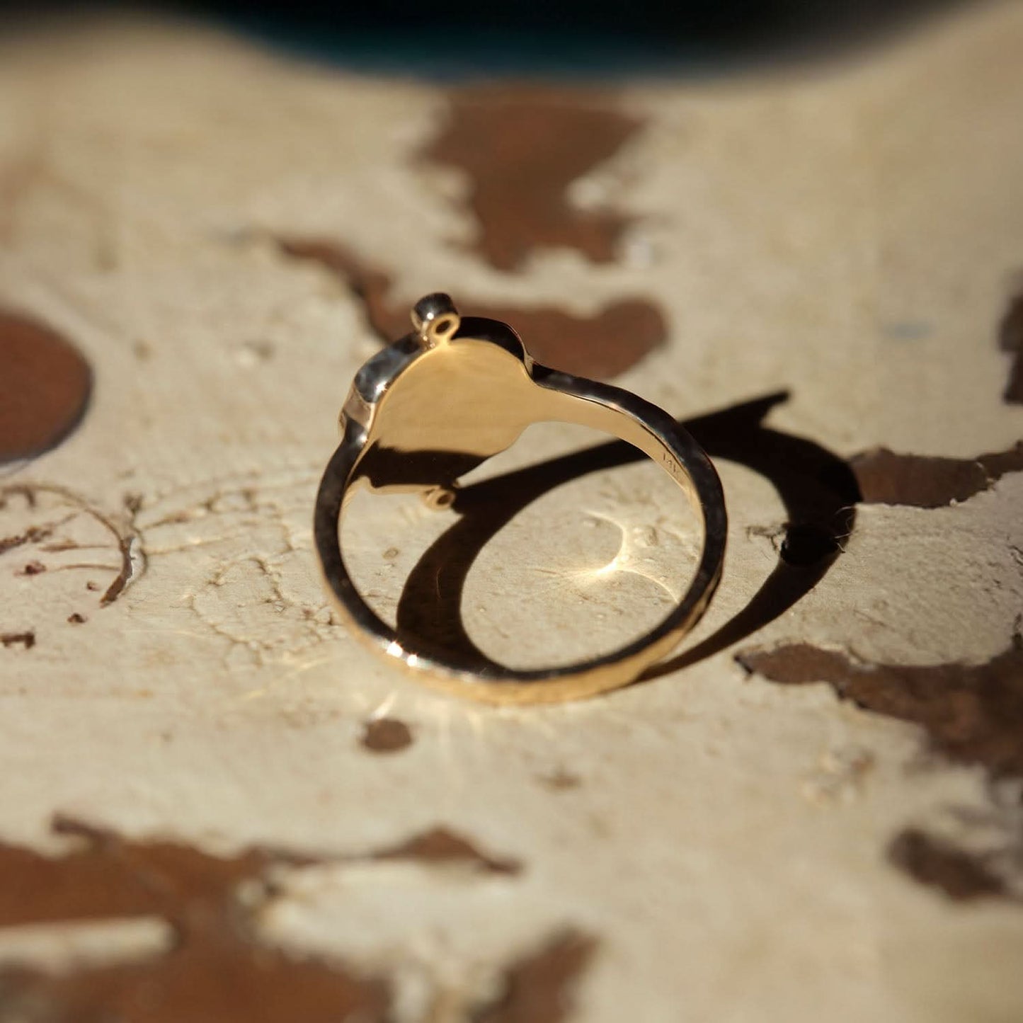 Liberi Vivas Roman Diamond Signet Ring