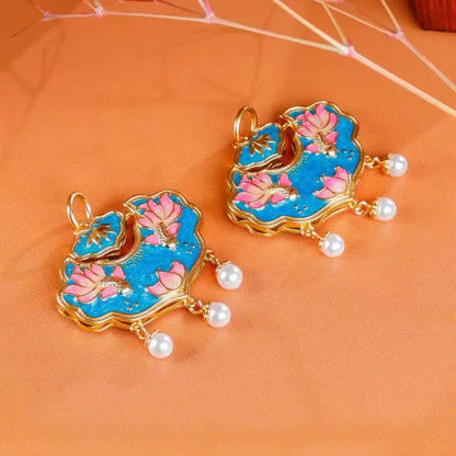 Lotus Goldfish Luck Lock Pendant