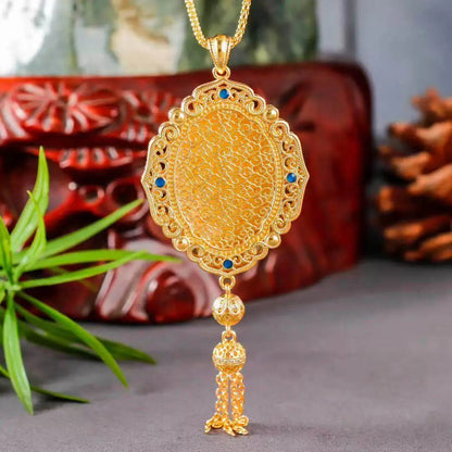 Magpie Plum Blossom Fan Pendant