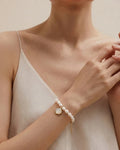 Freshwater Pearl Bracelet with Shell Charm, 4-5mm Ocean Inspired Jewelry