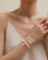 Freshwater Pearl Bracelet with Shell Charm, 4-5mm Ocean Inspired Jewelry