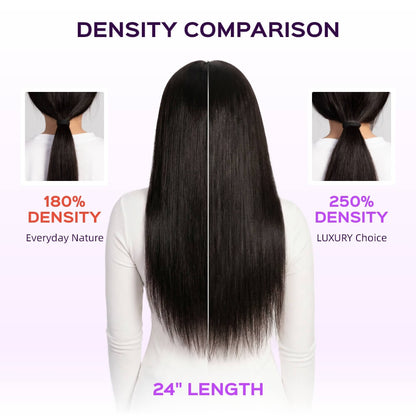 13x6 Glueless Wig Straight With Drawstring 100% Human Hair Wig