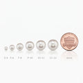 7-9.5mm Premium Freshwater Floating Solitaire Pearl Necklace with Invisible Chain