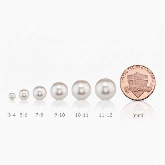 7-9.5mm Premium Freshwater Floating Solitaire Pearl Necklace with Invisible Chain
