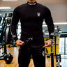 Fleece turtleneck stretch sweatshirt