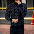 Plaid jacquard sweater