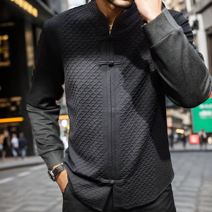 Simple pure cotton slim fit disc top coat