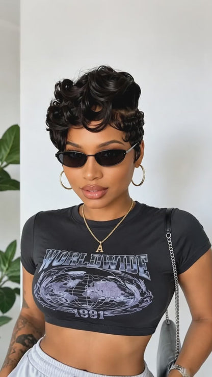 13X4 Lace Side Part Wave Style Frontal Lace Wig