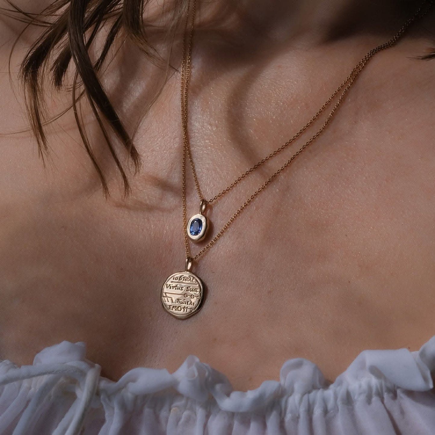 Molten Heirloom Pendant - Sapphire
