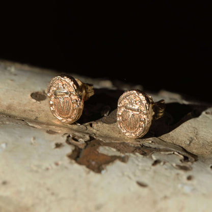 Ancient Scarab Studs