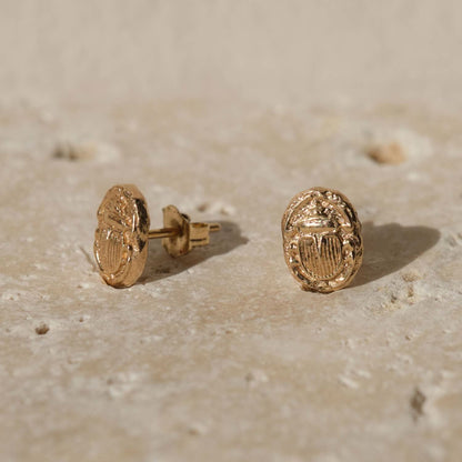 Ancient Scarab Studs