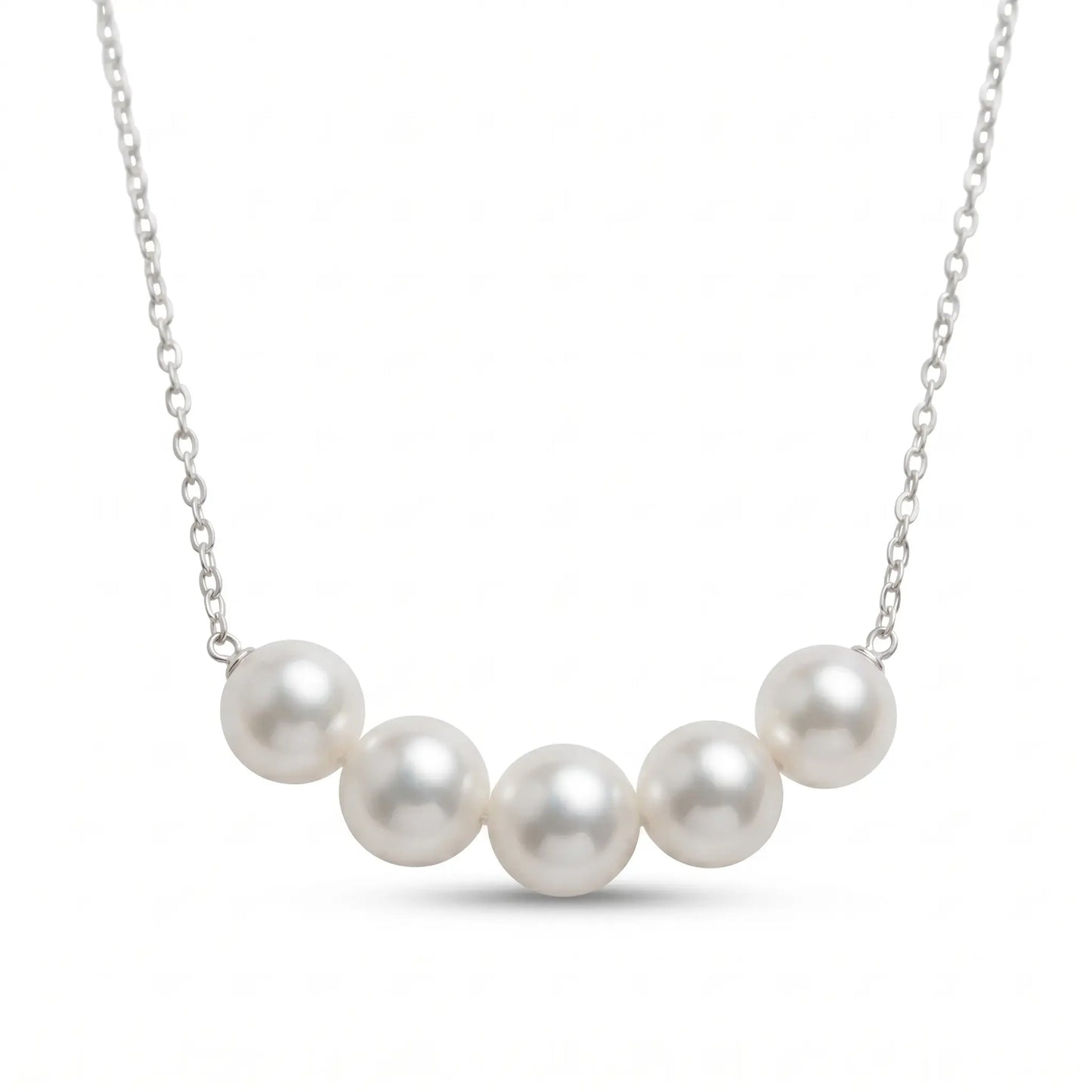 925 Sterling Silver Pearl Pendant, 5-5.5mm Dainty Freshwater Pearl Necklace